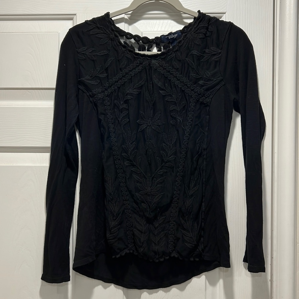 Black, lacy shirt